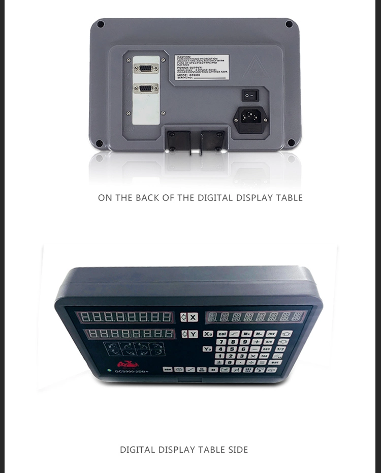 Complete Set 2 Axis LCD Digital Readout Dro with 2 Pieces 0-1000mm Glass Linear Scale